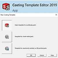 محیط SoldWorks Costing Template Editor