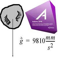 مسئله سقوط آزاد سنگ در نرم افزار Adams