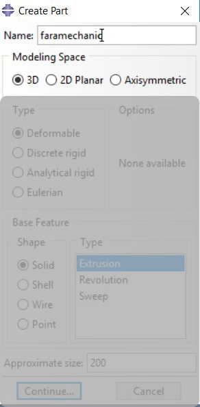 modeling space abaqus