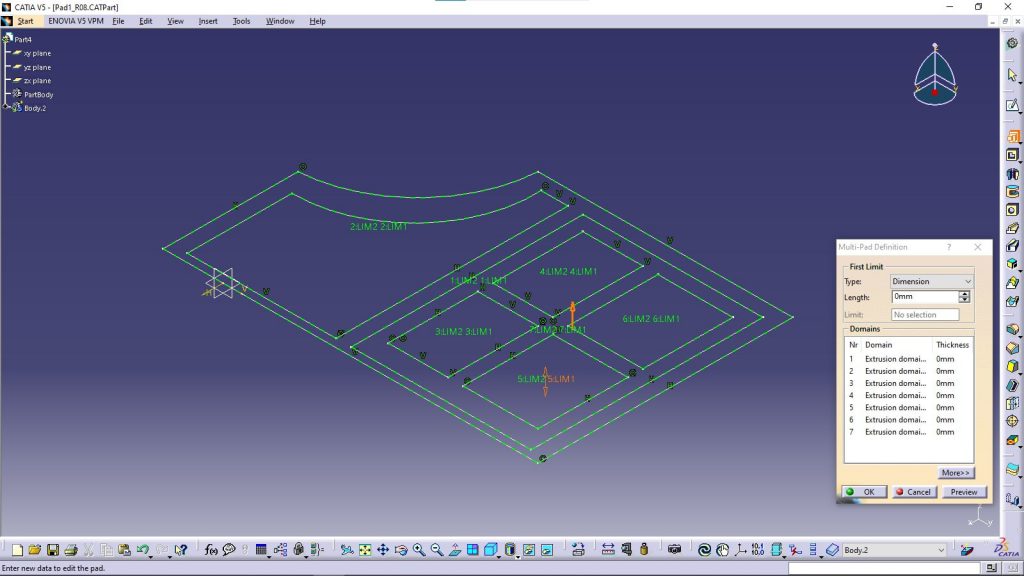 کادر محاوره ای مشخصات Multi Pad