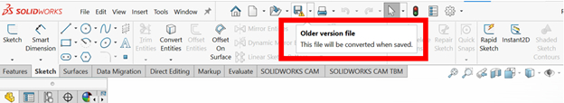 باز کردن نسخه قبلی یک فایل در داخل SOLIDWORKS 2024 مانند نسخه های قدیمی تر